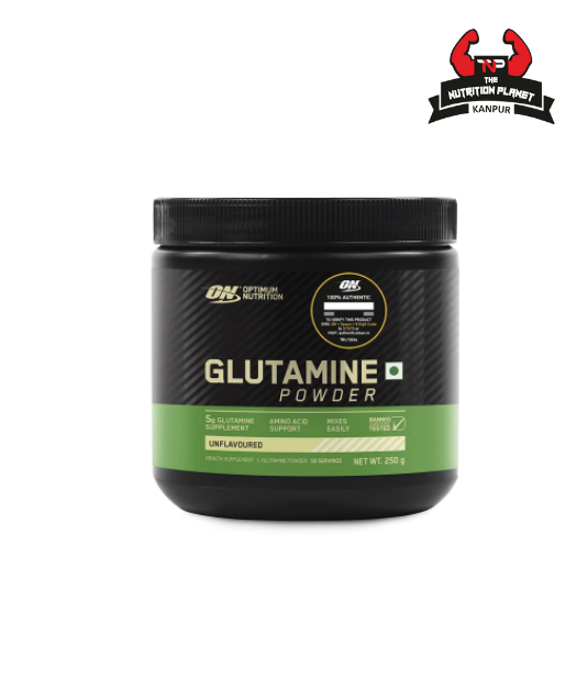  Optimum Nutrition L-Glutamine Powder, Amino Acid Support & Muscle Recovery, 5g Glutamine per serve, 250 Gram, 50 Serves 